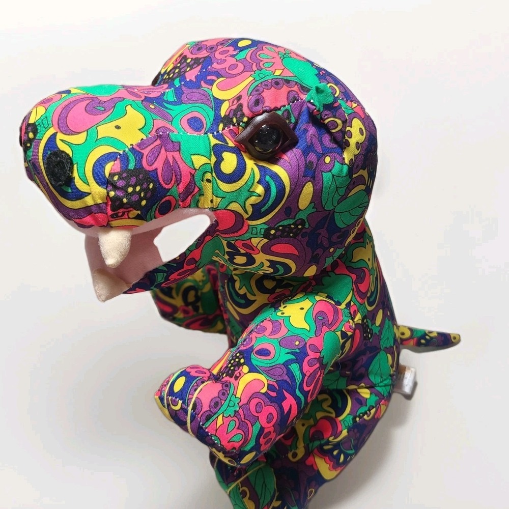 Sugar Loaf Hippopotamus Plush Hippo Bright Colors 12" Tall Paisley Purple